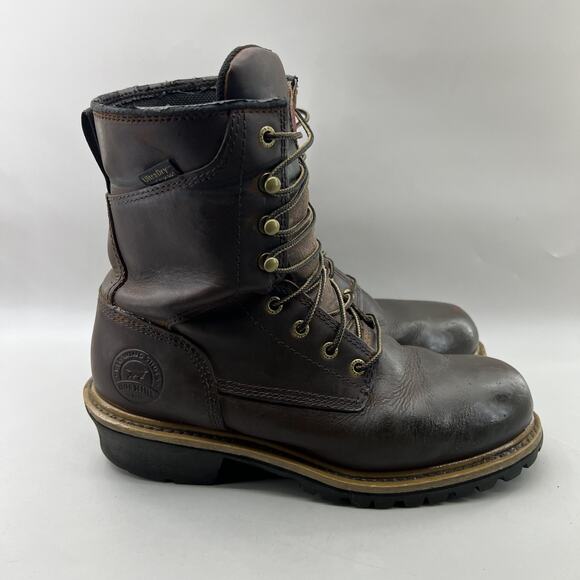 Red Wing Irish Setter Mesabi Boots Men Size 9 D Brown 8" Leather Logger Shoes - Picture 1 of 11